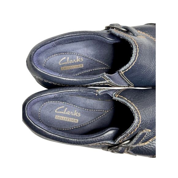 Clark’s blue leather Ashland indigo loafers size 6 - Picture 1 of 12